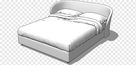 Двуспальная кровать скетчап