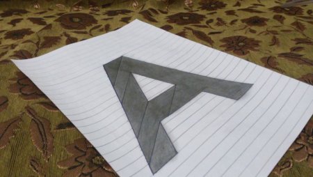 3д буквы карандашом