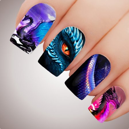 Маникюр в стиле дракона