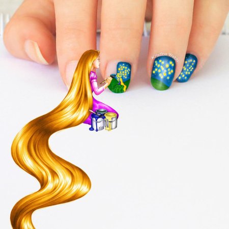 Мультяшные девушки с маникюром