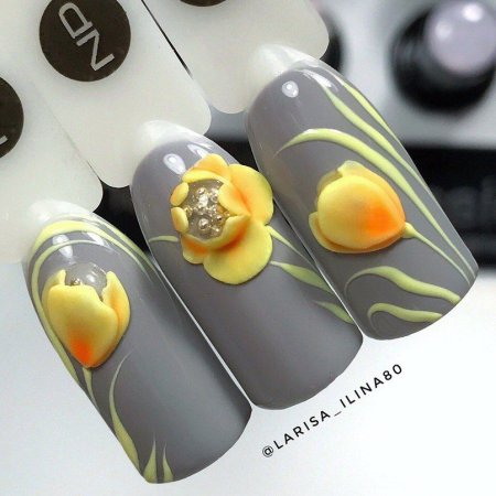 Гелевая лепка на ногтях