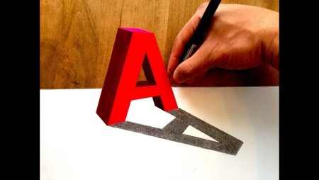 Рисование объемных букв