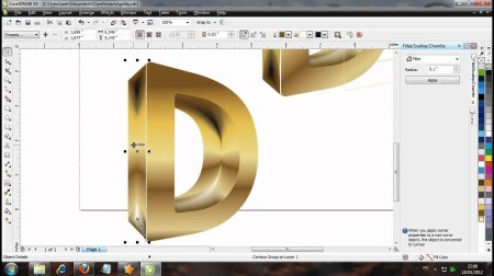 Объемные буквы в coreldraw эффект