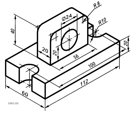 Черчение изометрическая проекция детали