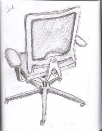 Кресло компьютерное карандашом
