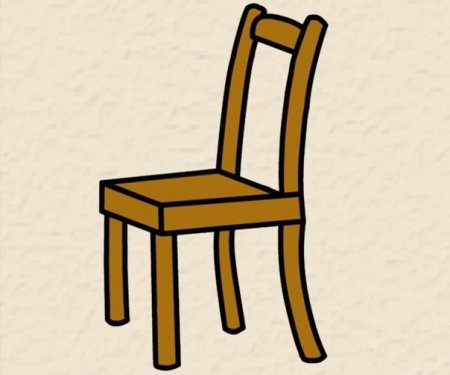 Стул мультяшный вид сбоку
