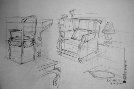 Кресло в перспективе