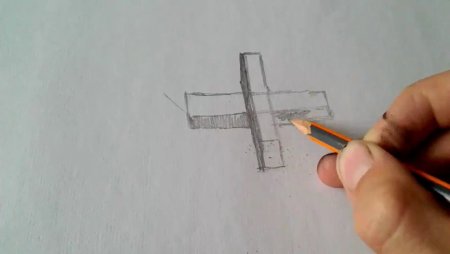 3d крест рисунок