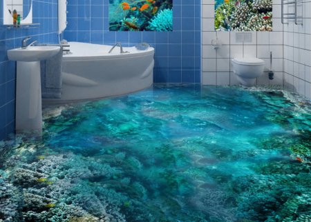 3д полы в ванной