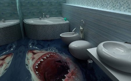 3д пол в туалете