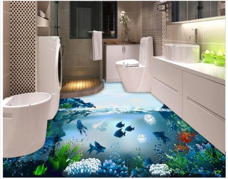 3д полы в ванууюкомнату