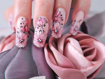 Ногти с цветочками