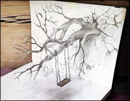 Объемные картины карандашом