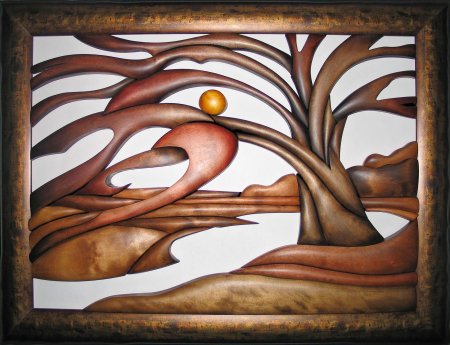 Декоративное панно из дерева