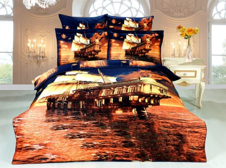 Простынь "karteks" сатин 3д эффект ке-236