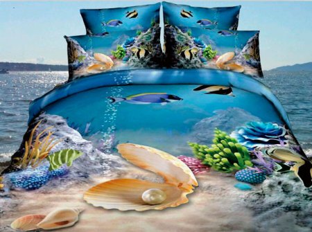 Постельное белье 3d "морская жизнь"