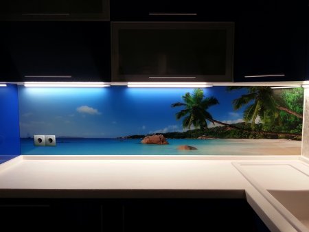 Стеклянный фартук 3д