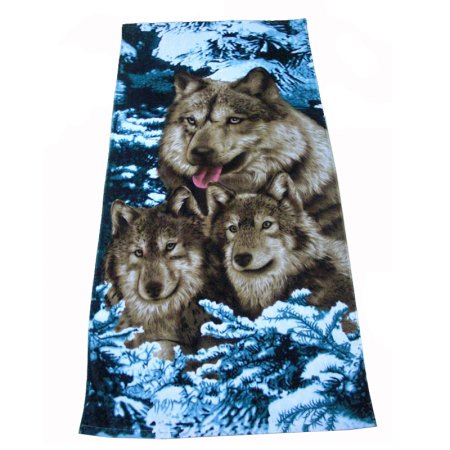 Пляжное полотенце "волк"