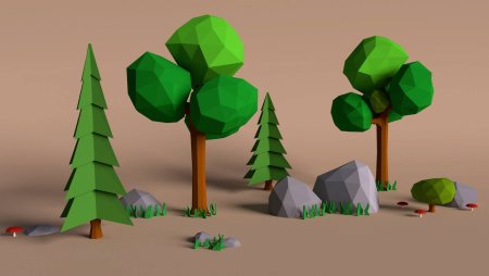 3d моделирования Low Poly