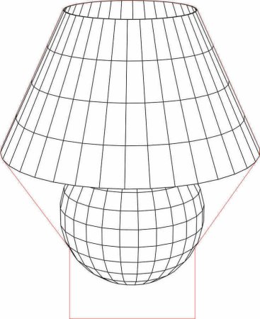 Макет для 3д светильника