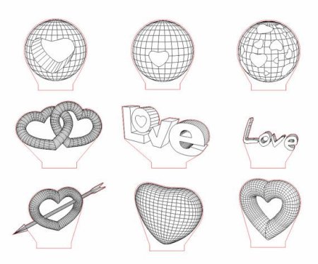 3d светильник макет