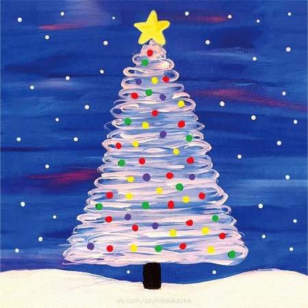 Рисование Новогодняя елка