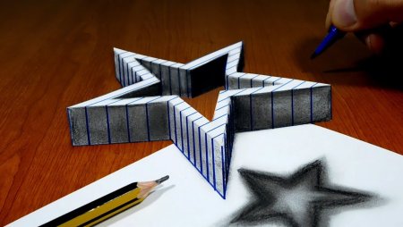 Звезда 3д карандашом