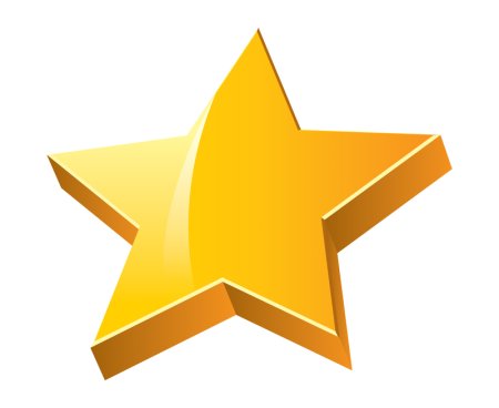 Желтая звезда 3д