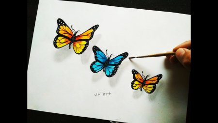 Бабочка 3d рисунок