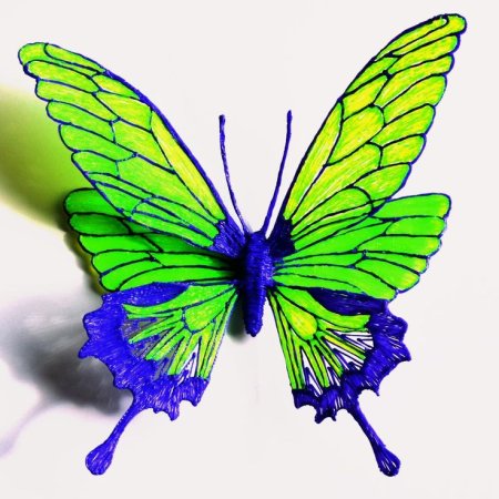 Бабочка 3д ручкой