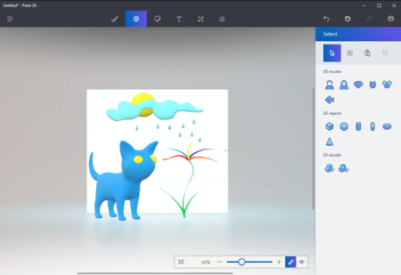 Графический редактор Paint 3d