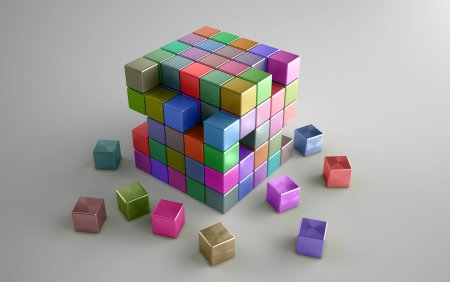Обои кубики