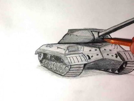 Танк рисунок легкий