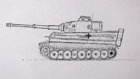 Нарисовать танк т-34