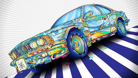 Разноцветные машины