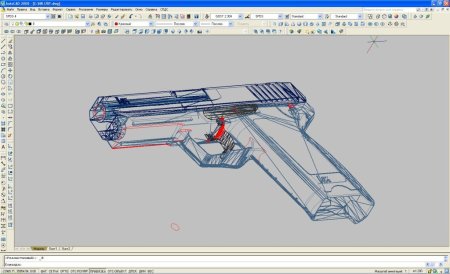 3d пистолет в Автокад