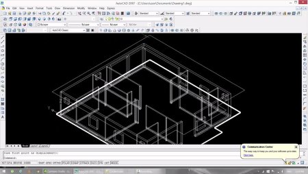 2d модель отвертки в AUTOCAD