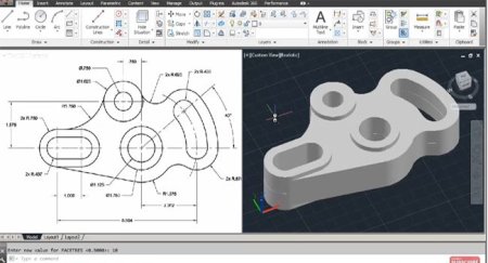 3d модель AUTOCAD чертеж