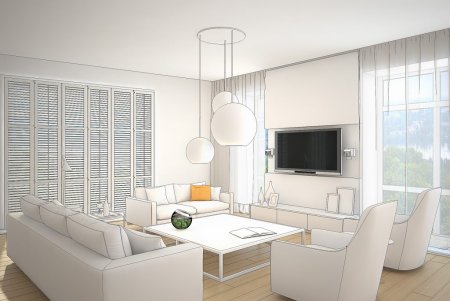 Визуализация детали интерьера