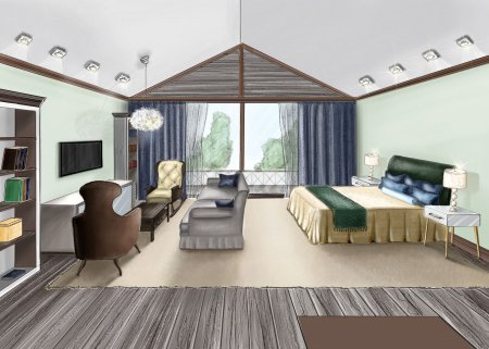 Визуализация интерьера коллаж