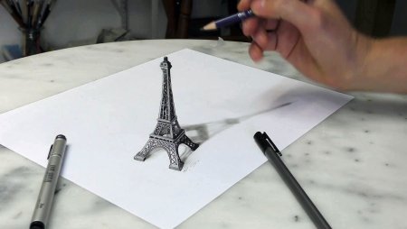 Объёмные рисунки карандашом