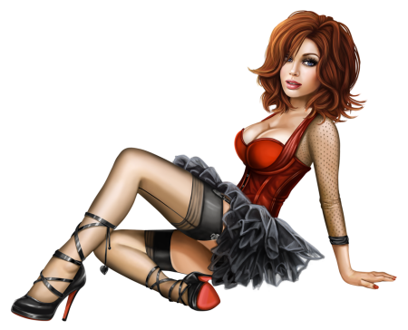 Мультяшные девушки в чулках