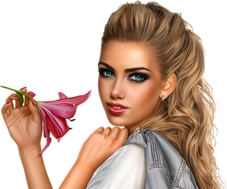 Красивая девушка без фона