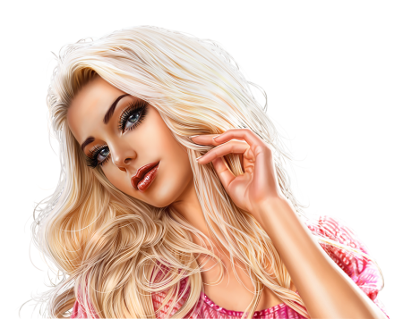 Красивая девушка на прозрачном фоне