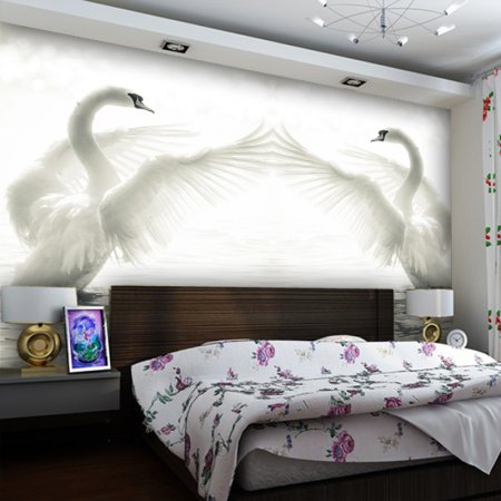 Фотообои в спальню над кроватью