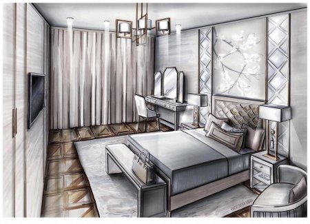 Скетчи интерьер стили