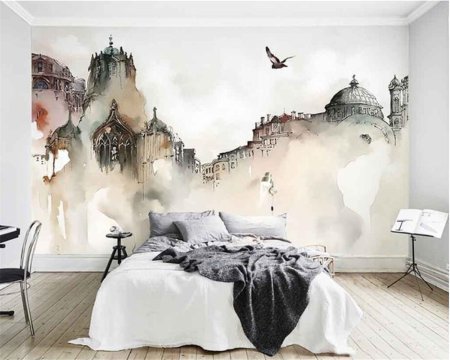 Монохромная роспись стен