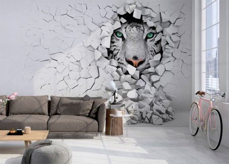 Фотообои из стены