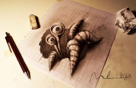 3d рисунки карандашом