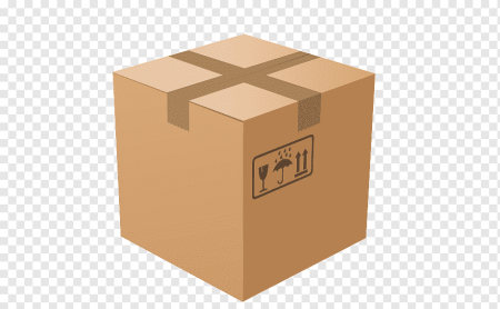 Коробка на белом фоне